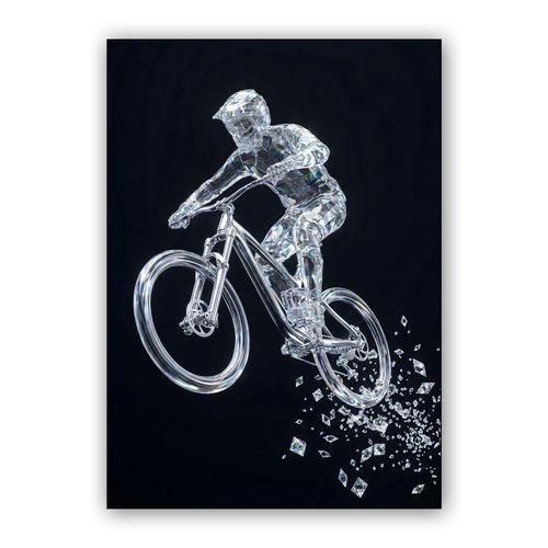 Crystalline Velocity: The Diamond Downhill Jump wall art poster