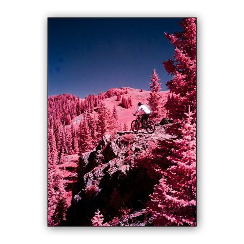 Magenta Ridge: Infrared Mountain Biking Adventure wall art poster