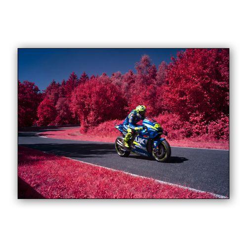 Magenta Circuit: Infrared Valentino Rossi Tribute wall art poster