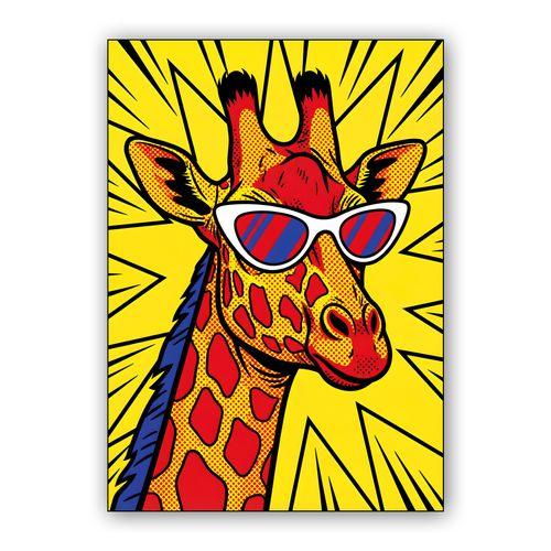 Retro Sunglasses Giraffe Pop Art wall art poster