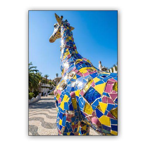The Mosaic Giraffe wall art poster