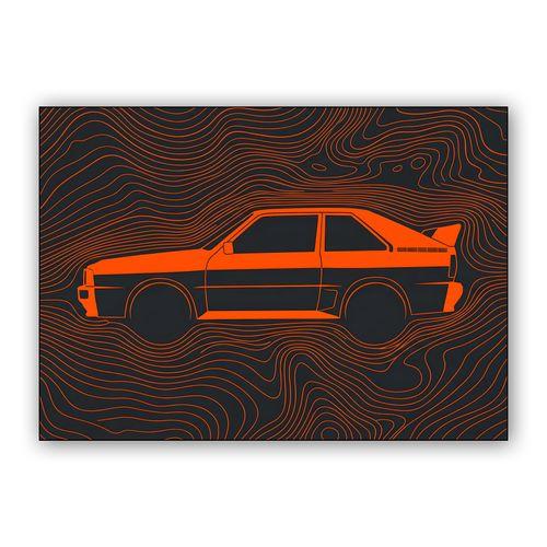 Audi Sport Quattro: Topographic Peak Profile wall art poster