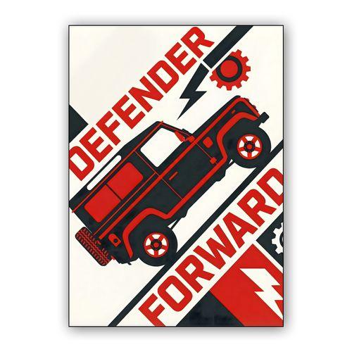 Defender Forward Constructivist Poster wall art poster