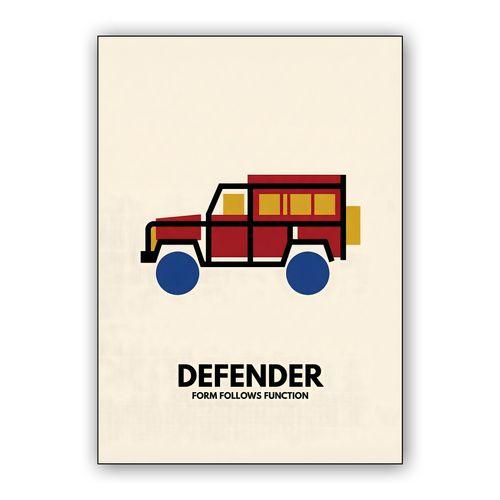 Bauhaus Defender 110: Form Follows Function wall art poster