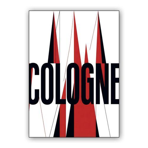 Cologne Cathedral Geometric Typography wall art poster