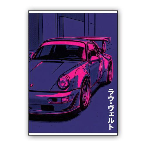 Neon Pulse: RWB 911 JDM Special wall art poster