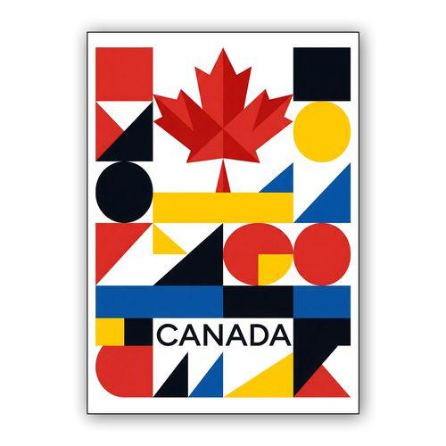 Canada Modernist Geometric Abstract Poster wall art poster