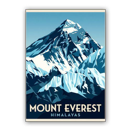 Mount Everest Himalayas Vintage Travel Poster wall art poster