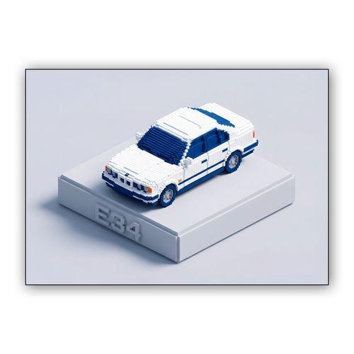 Voxel Series: BMW E34 wall art poster