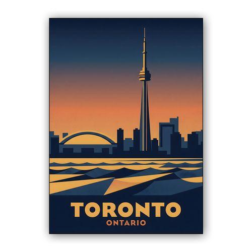Toronto Skyline Vintage Travel Poster wall art poster