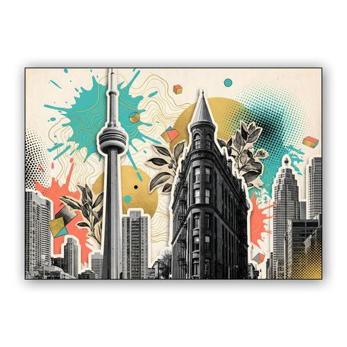 Toronto Urban Pulse Collage wall art poster