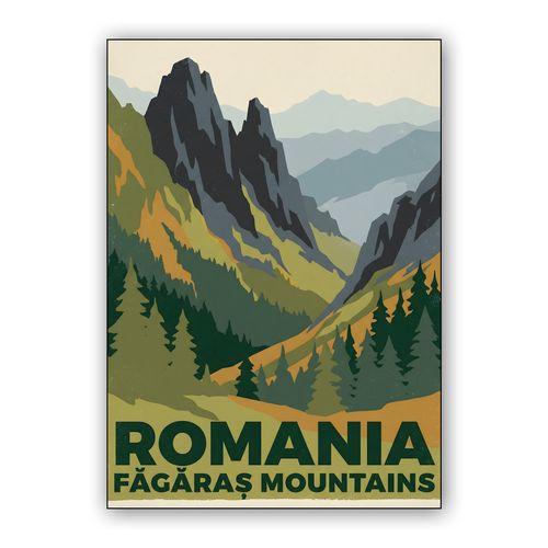 Romania: Făgăraș Mountains Alpine Valley wall art poster