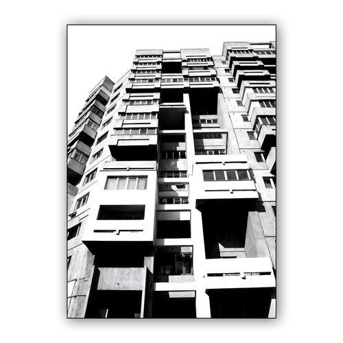 Brutalist Monolith: Bucharest Urban Geometry wall art poster