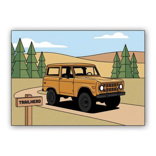 Ford Bronco Trailhead Adventure wall art poster