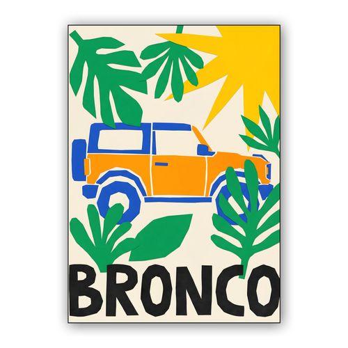 Bronco Summer Adventure Paper Cutout wall art poster