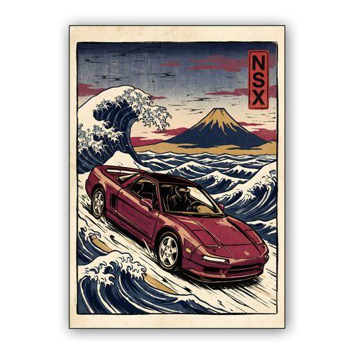 The Great Wave of NSX wall art poster