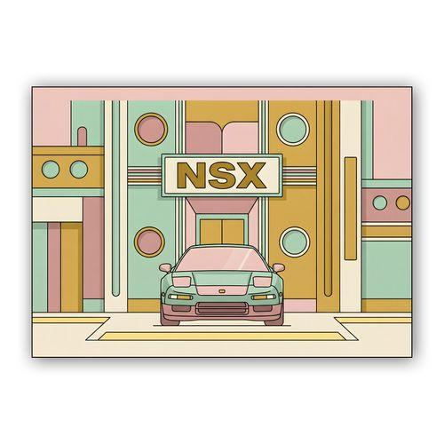 Pastel Symmetry NSX wall art poster