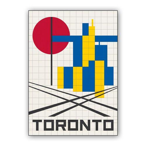 Toronto De Stijl Geometric Skyline wall art poster