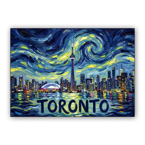 Toronto Starry Night Skyline wall art poster