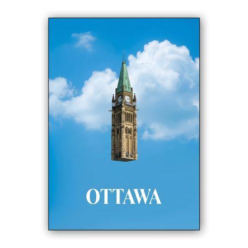 Ottawa: Floating Peace Tower wall art poster
