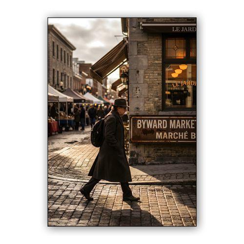 Golden Hour Stroll in ByWard Market wall art poster