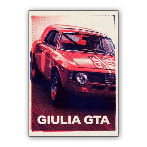 Alfa Romeo Giulia GTA Vintage Style Poster wall art poster