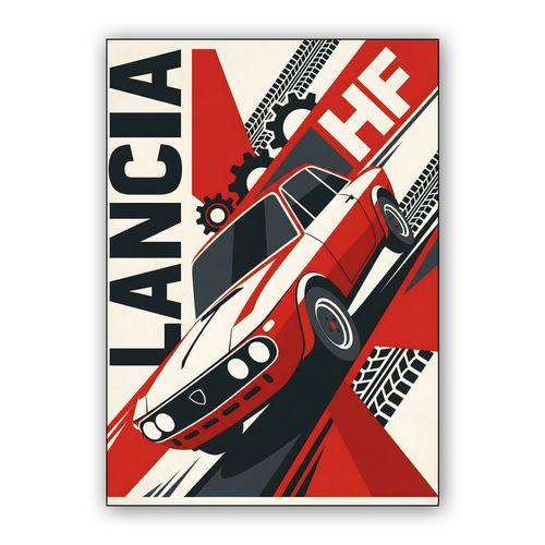 Lancia Fulvia HF Rally Heritage Poster wall art poster