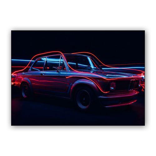 BMW 2002 Light Trails Nocturne wall art poster