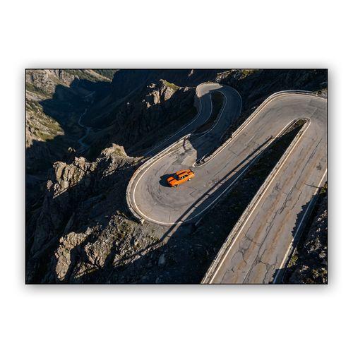 BMW 2002 Turbo Aerial Mountain Pass wall art poster