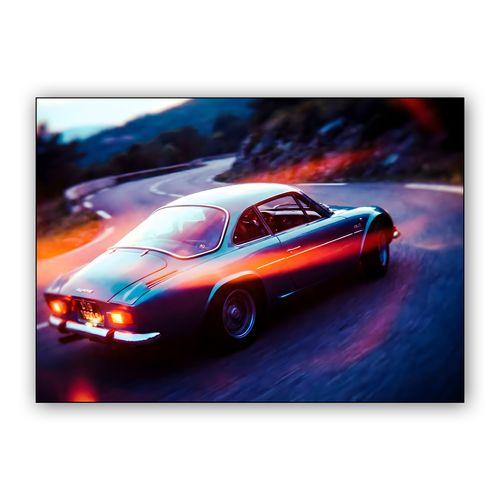 Alpine A110 Nocturnal Light Trails wall art poster