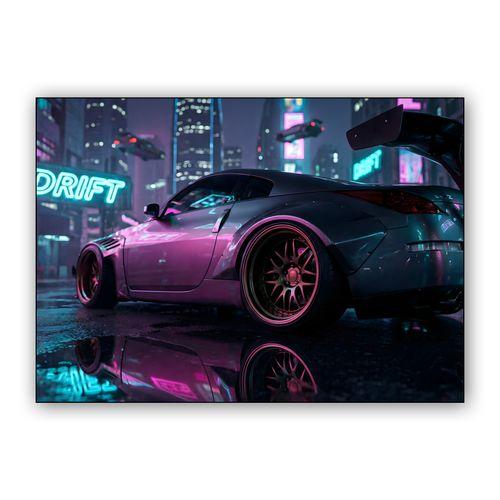 Cyberpunk Drift: The Z33 Sentinel wall art poster