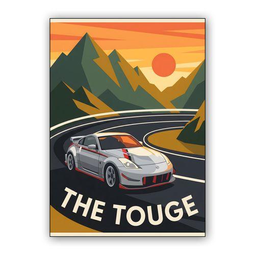 The Touge: Nissan Z33 Mountain Adventure wall art poster
