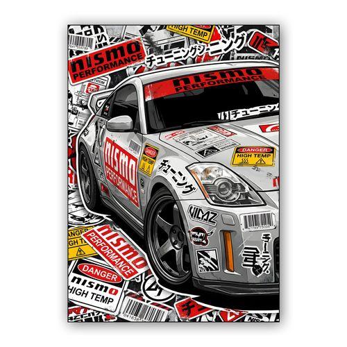 Z33 Nismo Performance: Sticker Bomb Illustration wall art poster