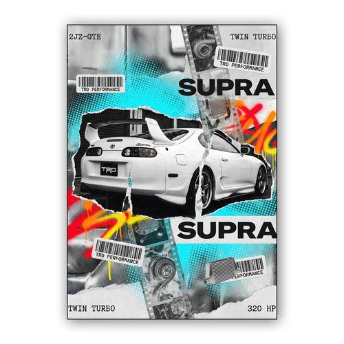 Supra A80: TRD Performance Collage wall art poster