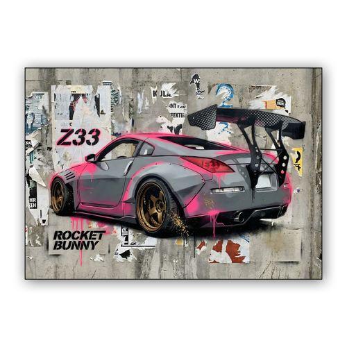 Rocket Bunny Z33: Urban Mural wall art poster