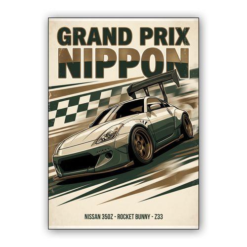 Grand Prix Nippon: Rocket Bunny Z33 Racing Poster wall art poster