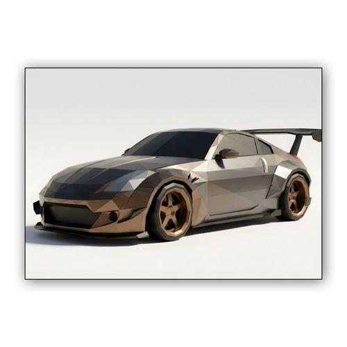 Bronze Z33: Low Poly Widebody Evolution wall art poster