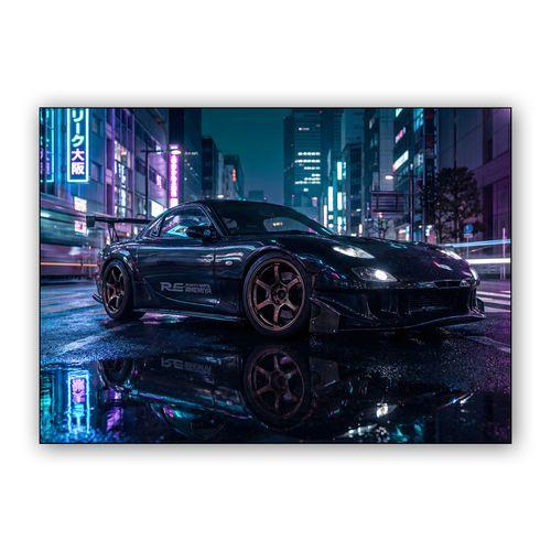 Shibuya Night Shift: RE Amemiya RX-7 wall art poster