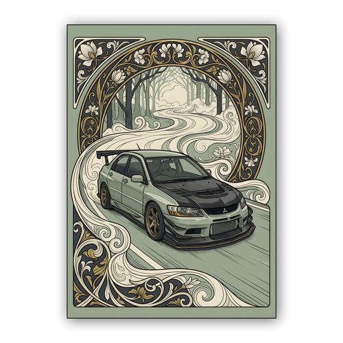 Evolution Nouveau: The Sage Sentinel wall art poster