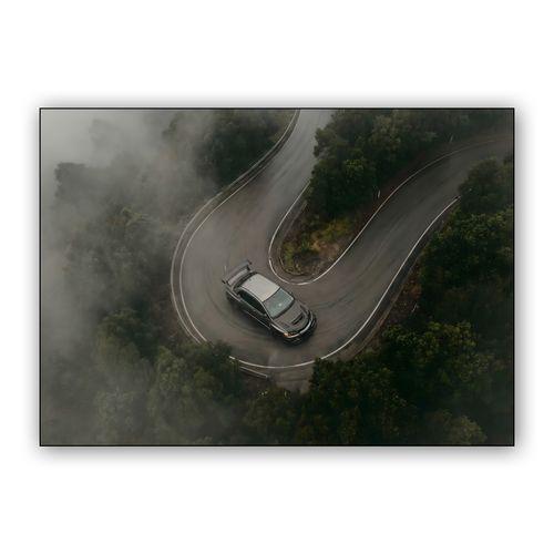 Evo IX: Misty Mountain Switchback wall art poster