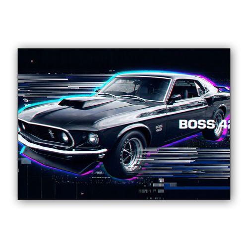 Glitch Legend: Mustang Boss 429 Neon Edit wall art poster