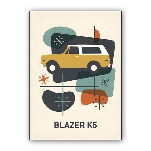 K5 Blazer Mid-Century Modern Abstract wall art poster