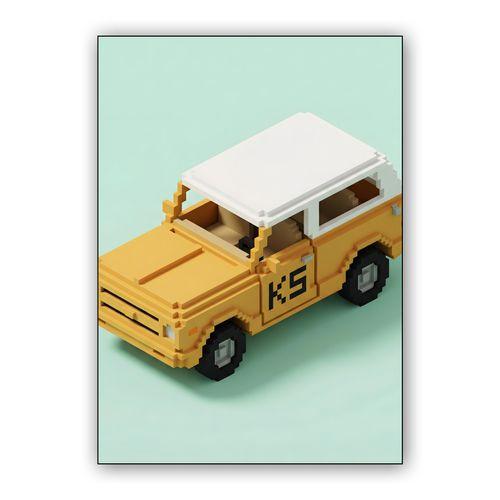 Chevrolet K5 Blazer Voxel Edition wall art poster