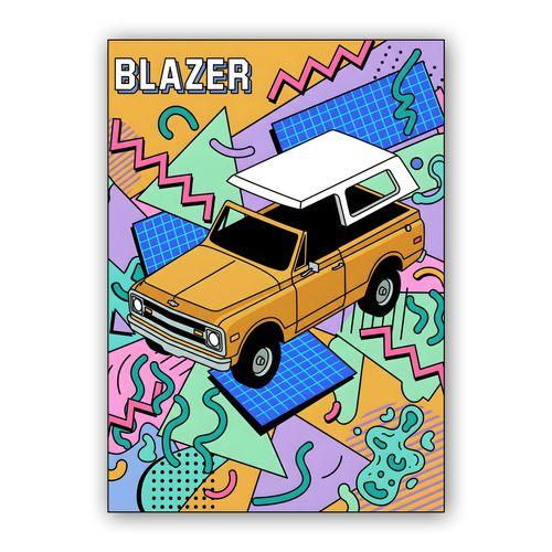 K5 Blazer: Memphis Style Retro Pop wall art poster