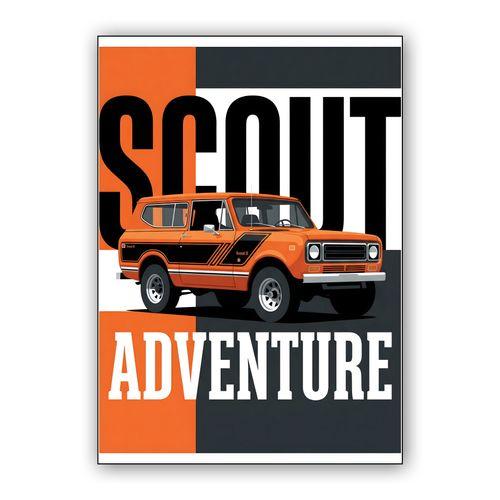 International Scout II Adventure Graphic wall art poster