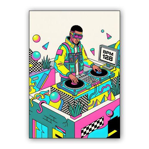 128 BPM Pulse wall art poster