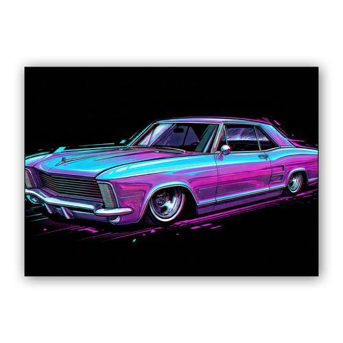 Neon Pulse Riviera Lowrider wall art poster