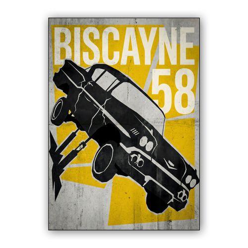 Biscayne 58 Lowrider Graphic wall art poster
