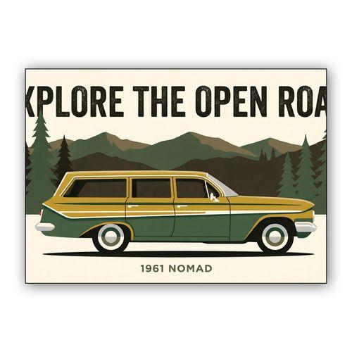 Nomad: Explore the Open Road wall art poster