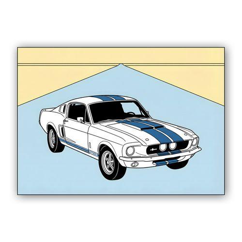 Shelby GT500 Minimalist Horizon wall art poster